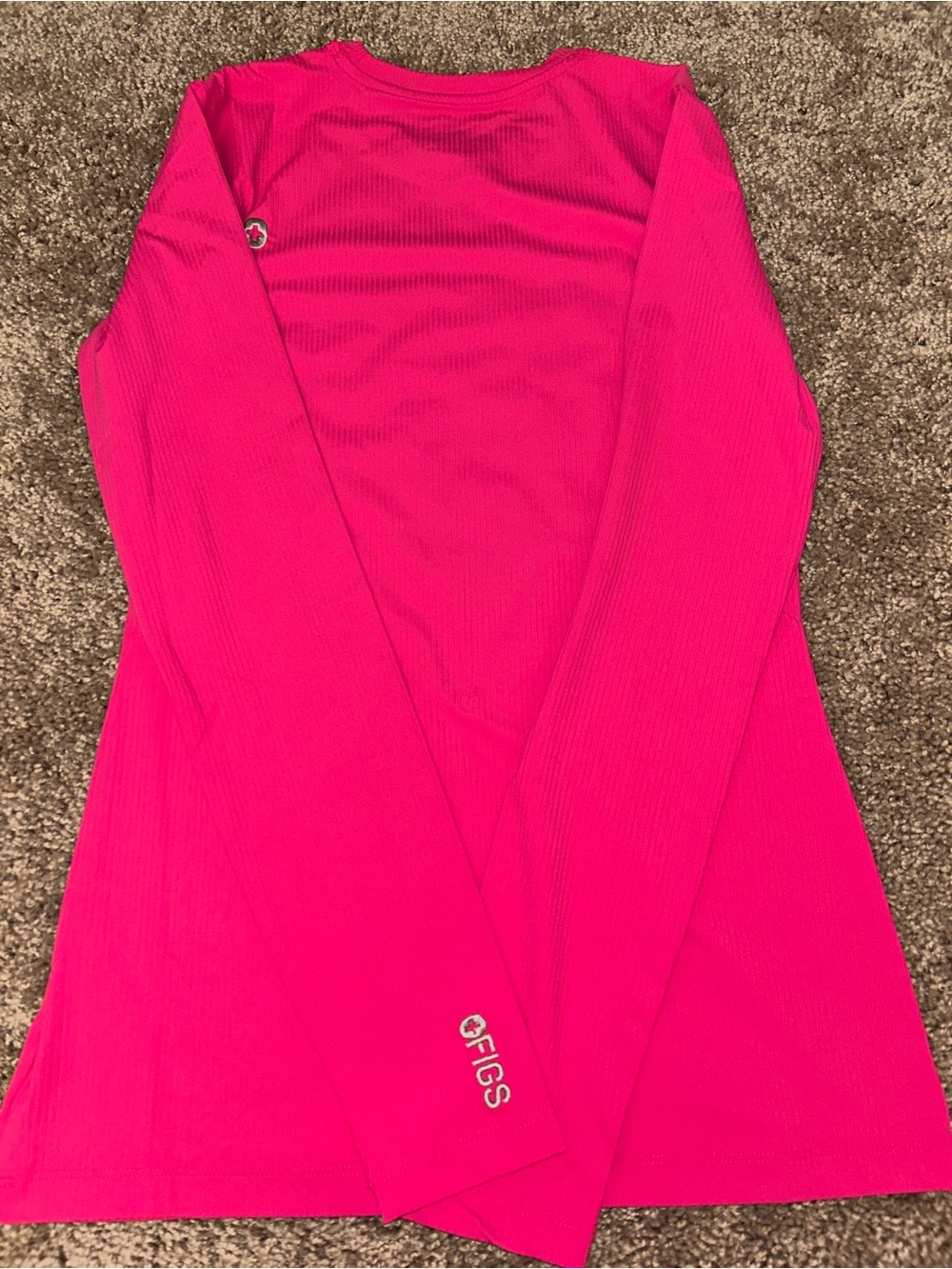 Figs Hot Pink Long Sleeve Top